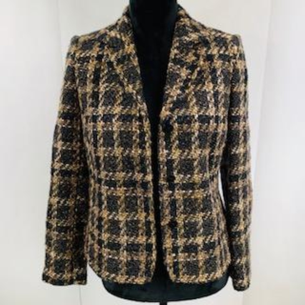 Grace Dane Lewis Black and Taupe Blazer